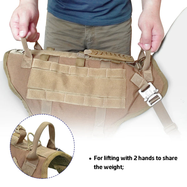 Tactical No Pull Pet Harness Vest With Pouches