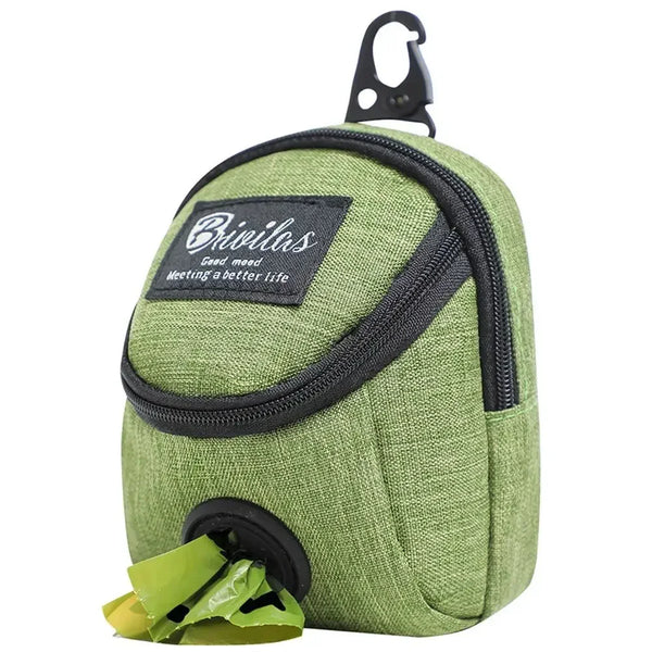 Portable Training Treat Pouch w/ Poop Bag Dispenser