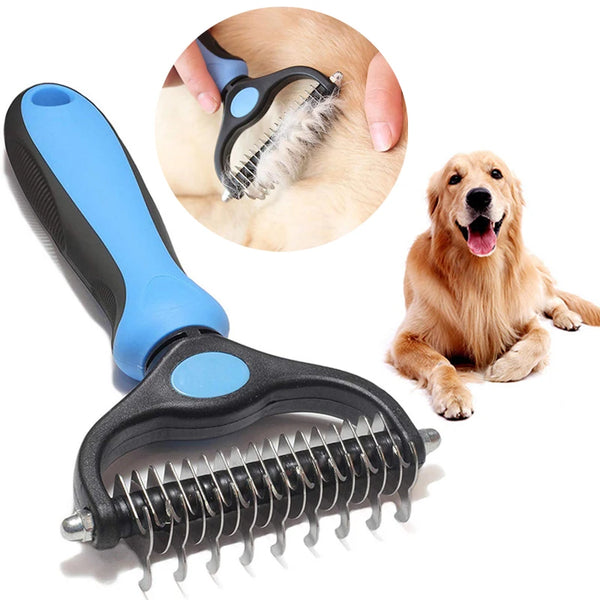 Wide Deshedding/Dematting Comb and Undercoat Remover